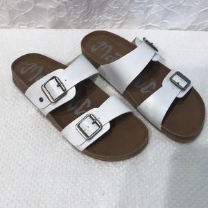 White Cork Bottom Sandals